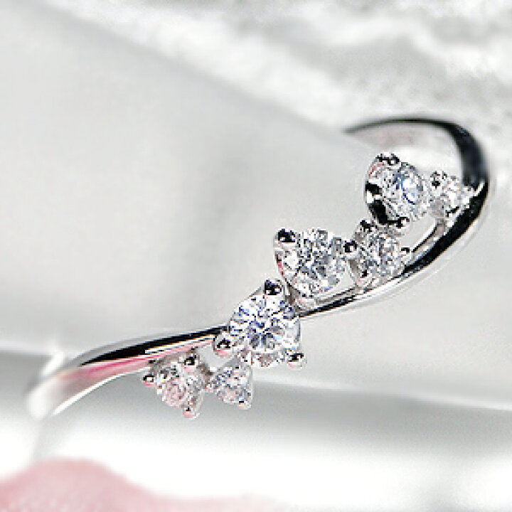 楽天市場】【送料無料】Pt900【0.2ct】【H-SI】7粒 ダイヤモンド 