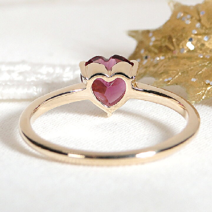 楽天市場】【送料無料】K10YG ハートシェイプ ロードライトガーネット  