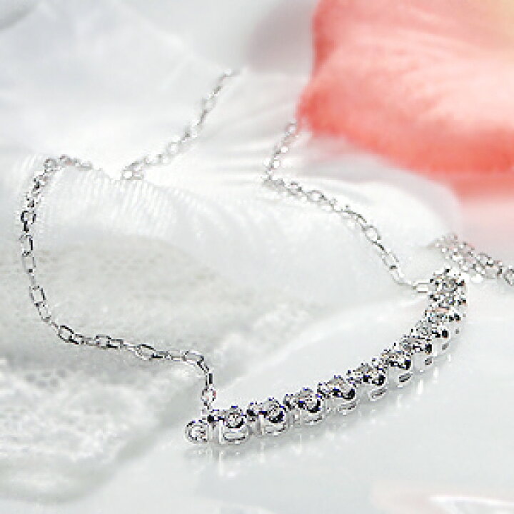 楽天市場】Pt900【0.3ct】H&C ダイヤモンド ラインネックレス【鑑別 