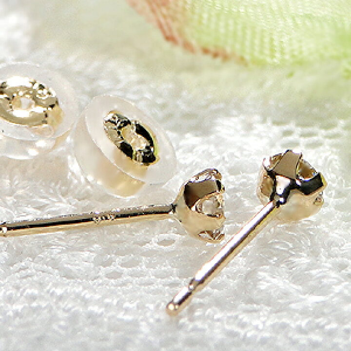 楽天市場】K18YG 0.20ct 一粒 ダイヤモンド ピアス 0.2カラット ダイヤ 