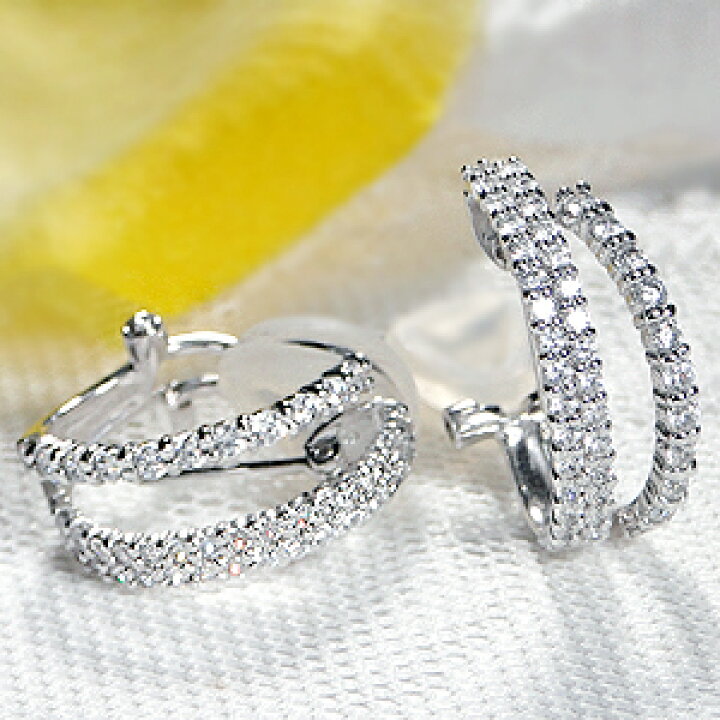 楽天市場】【2WAY】K18WG 豪華 1.0ct エタニティ ダイヤモンドピアス  