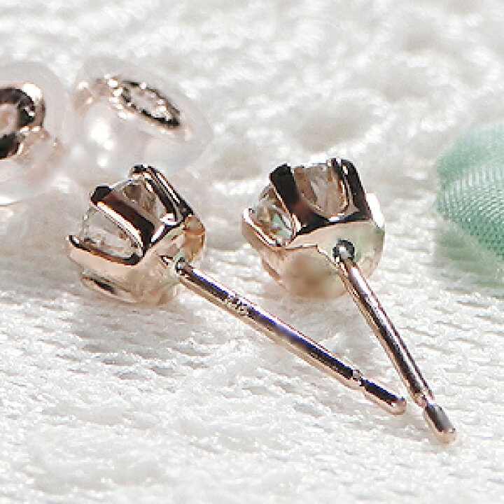 楽天市場】ダイヤモンド ピアス K18PG トータル 0.5カラットピンク