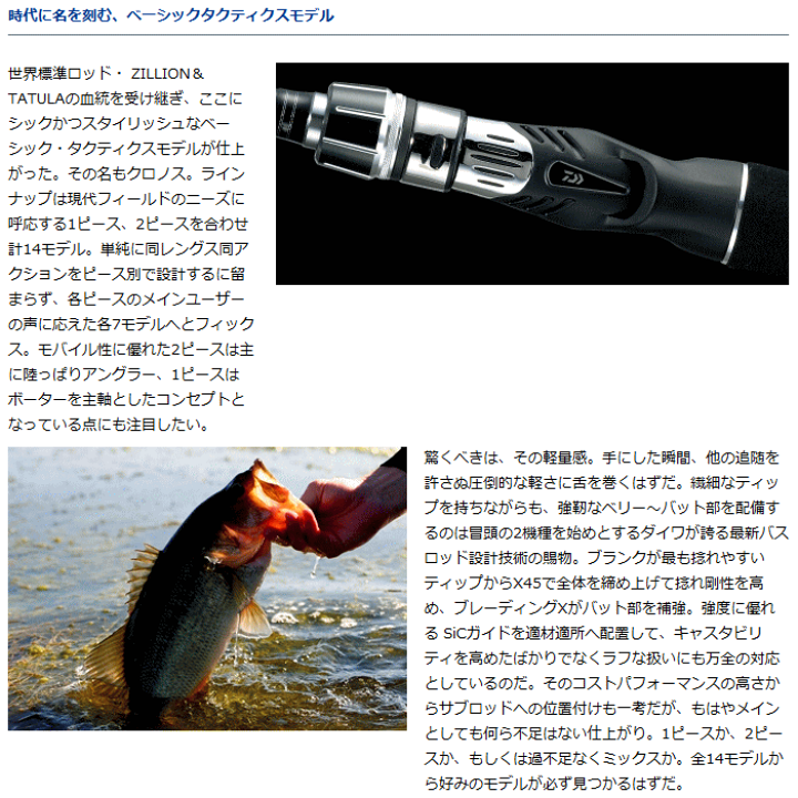 ダイワ　CRONOS バスロッド 652MLB Daiwa Cronos 2 Pieces Baitcasting 652MLB – JDM TACKLE HEAVEN