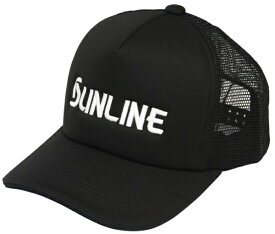 サンライン ロゴメッシュキャップ CP-3822 ブラック フリーサイズ【sunline】