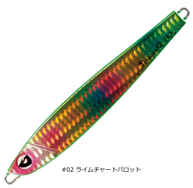 バレーヒル ドラゴンQ メタルフラット 165g #02 ライムチャートパロット｜タチウオ メタルジグ 【メール便発送】 釣具