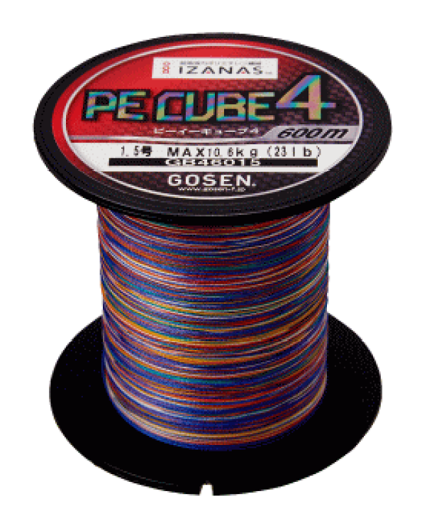 楽天市場】ゴーセン PE CUBE4 (キューブフォー) 600m 1.2号 21LB