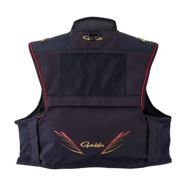 がまかつ オールメッシュベスト GM-2326 ブラック 3L / 鮎ベスト 