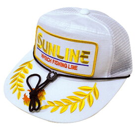 サンライン キャップ CP-2503 ホワイト/ゴールド フリーサイズ / 帽子 【sunline】