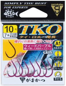 がまかつ A1 TKO 9号 / 真鯛 口太 尾長 グレバリ 釣り針 つり具 【メール便発送】