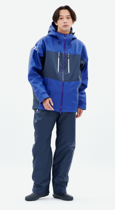 ダイワ DW-6023 PUオーシャンサロペットウインタースーツ ＃ブルー