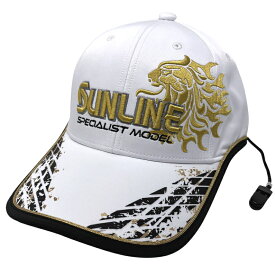サンライン ツアーキャップX CP-3405 ホワイト/ゴールド フリーサイズ / 帽子 【sunline】