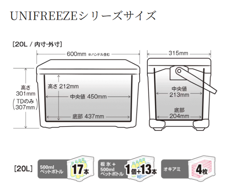 楽天市場】シマノ ユニフリーズ BS 20L ND-620Y スカイブルー