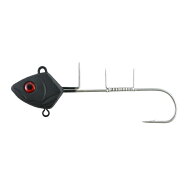 マルシン漁具 タチ魚夜光魚型 1本針 70号 マットブラック｜太刀魚 仕掛 【メール便発送】