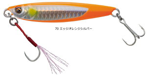 メジャークラフト ジグパラショート 40g JPS-40 #70 エッジオレンジシルバー / メタルジグ ルアー つり具 【メール便発送】