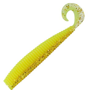 バレーヒル ベイドライブ ダートカーリー 4インチ #H01 ヒラメゴールド / マゴチ ワーム ルアー 釣具 【メール便発送】