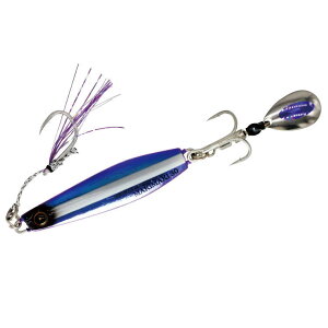 ハヤブサ カンタン巻くだけブレードジグ ジャックアイマキマキ 30g #19 キビナグローヘンコウパープル / メタルジグ ルアー つり具 【メール便発送】