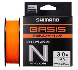 シマノ BASIS オレンジ ZEROサスペンド LA-C53Y オレンジ 150m 3号 / ナイロンライン 道糸 【メール便発送】