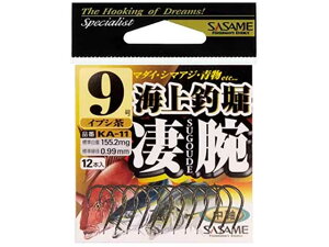 ささめ針/SASAME KA-11 海上釣堀 凄腕 (イブシ茶/ケイムラ加工 海上釣り堀専用 バラ鈎)