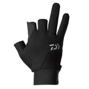 ダイワ/DAIW DG-7524W オールラウンド防寒グローブ 3本カット カラー:ブラック (釣り用手袋)