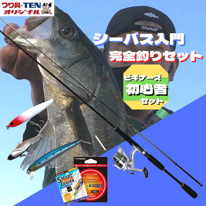 楽天市場】シーバス入門オールインワンセットPEシーバスロッド＋リール 