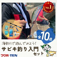 つり具TEN コンパクトサビキ釣り入門 完全釣りセット 全7点 1ヶ月保証付 | サビキ釣り竿 リール糸付き サ…