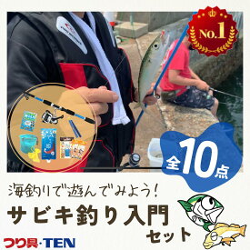 つり具TEN コンパクトサビキ釣り入門 完全釣りセット 全7点 1ヶ月保証付 | サビキ釣り竿 リール糸付き サビキ仕掛け アミ姫 他 サビキ釣りセット 釣り竿 子供用 女性 釣竿 釣りセット ルアー 水汲みバケツ 子供 セット 初心者 サビキ釣り竿