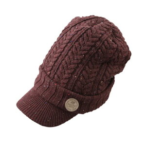 【マズメ】 MZCP-F812 mazumeニットキャップ ツバ付   チョコレート