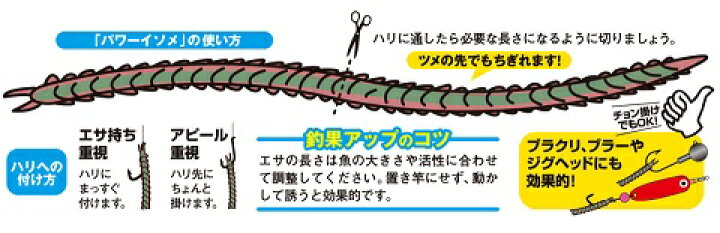 楽天市場 マルキュー パワーイソメ 中 青イソメ つり具トビヌケ