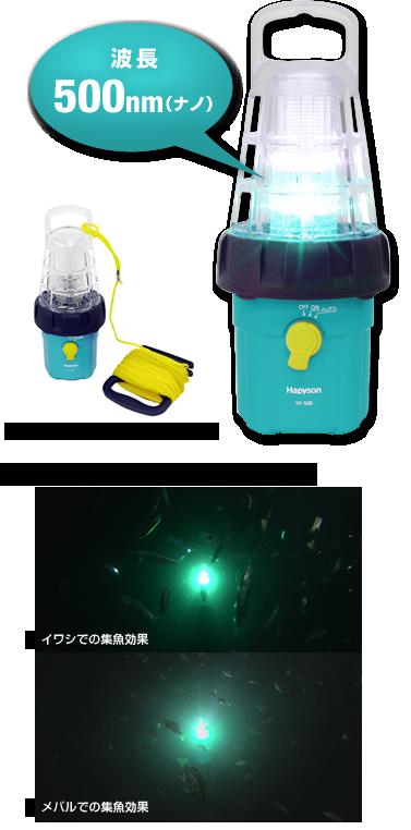 　乾電池式ＬＥＤ　水中集魚灯　ＹＦ−５００