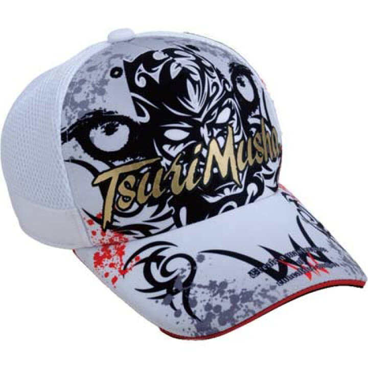 楽天市場】【釣武者(Tsurimusha)】W eyeキャップ F ホワイト : つりぐ 