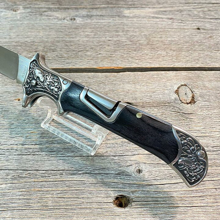 楽天市場】COLUMBIA KNIFE フォールディングナイフ A3207 Black Wood 
