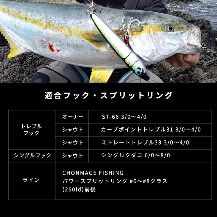 楽天市場 Chonmage Fishing ウッドルアー ガマン 90 0 ヒラマサ カンパチ ブリ キャスティング 釣り ショア オフショア ダイビングペンシル 釣king