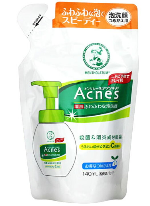 楽天市場】ロート製薬 メンソレータム アクネス 薬用ふわふわな泡洗顔 つめかえ用 (140ml) ツルハドラッグ : ツルハドラッグ 楽天市場】ロート製薬 メンソレータム アクネス 薬用ふわふわな泡洗顔 つめかえ用 (140ml) ツルハドラッグ : ツルハドラッグ