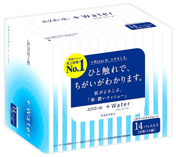 エリエール プラスウォーター 人気ブランド多数対象 Water ポケット ×14パック 14組 日本メーカー新品 28枚