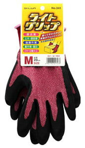 ショーワグローブ No.341 ライトグリップ レッド Mサイズ (1双) 手袋