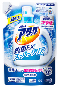 特売 花王 ランキングTOP5 アタック 抗菌EX スーパークリアジェル 詰め替え用 洗たく用洗剤 770g 液体洗剤 低廉 つめかえ用