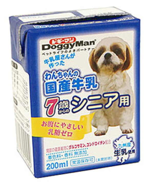 楽天市場】ドギーマン わんちゃんの国産牛乳 7歳からのシニア用 (200mL) ドッグフード 犬用ミルク : ツルハドラッグ
