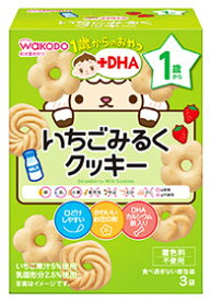 和光堂　1歳からのおやつ　+DHA　いちごみるくクッキー　1歳頃から　(16g×3袋)　ベビーおやつ　※軽減税率対象商品