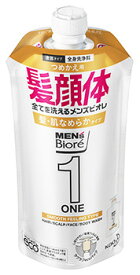 【特売】　花王 メンズビオレ ONE オールインワン全身洗浄料 髪・肌なめらかタイプ つめかえ用 (340mL) 詰め替え用 顔・髪・体 ノンシリコン