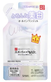 ノエビア サナ なめらか本舗 とろんと濃ジェル 薬用美白 N つめかえ用 (100g) 詰め替え用 豆乳イソフラボン オールインワンジェル　【医薬部外品】