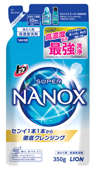 ライオン トップ 待望 スーパーナノックス つめかえ用 350g 詰め替え用 NANOX 洗濯洗剤 液体 直営ストア