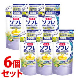 《セット販売》　バスクリン 薬用ソフレ 濃厚しっとり入浴液 ホワイトフローラルの香り つめかえ用 (400mL)×6個セット 詰め替え用 薬用入浴剤　【医薬部外品】