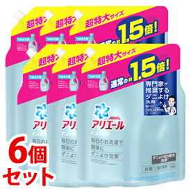 《セット販売》　P&G アリエール ジェル ダニよけプラス 超特大サイズ つめかえ用 (1.36kg)×6個セット 詰め替え用 洗濯洗剤 液体　【P＆G】