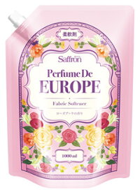 トイレタリージャパン 香りサフロン 柔軟剤 パフュームドヨーロッパ ローズブーケの香り 大容量 (1000mL)