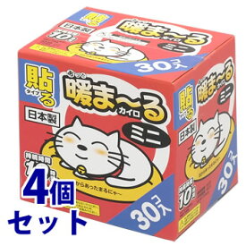 《セット販売》　アイリスオーヤマ 暖まーるカイロ ミニ 衣類に貼るタイプ (30個)×4個セット あったまーるカイロ 使い捨てカイロ 防災