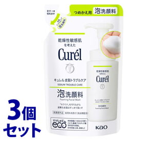 《セット販売》　花王 キュレル 皮脂トラブルケア 泡洗顔料 つめかえ用 (130mL)×3個セット 詰め替え用 curel　【医薬部外品】