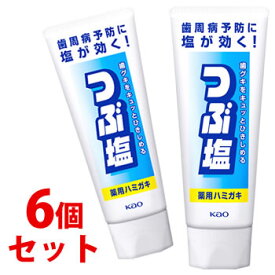 《セット販売》　花王 つぶ塩 薬用ハミガキ (180g)×6個セット 歯みがき粉　【医薬部外品】