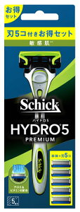 シック ハイドロ5 プレミアム 敏感肌 コンボパック (本体+刃5個) 5枚刃 カミソリ 髭剃り Schick