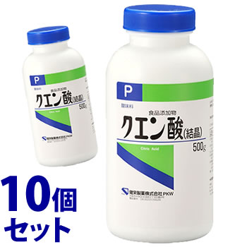 《セット販売》　健栄製薬 クエン酸 結晶 P (500g)×10個セット 酸味料 食品添加物　※軽減税率対象商品