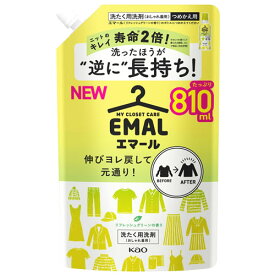 花王 エマール リフレッシュグリーンの香り つめかえ用 (810mL) 詰め替え用 おしゃれ着用 液体洗剤